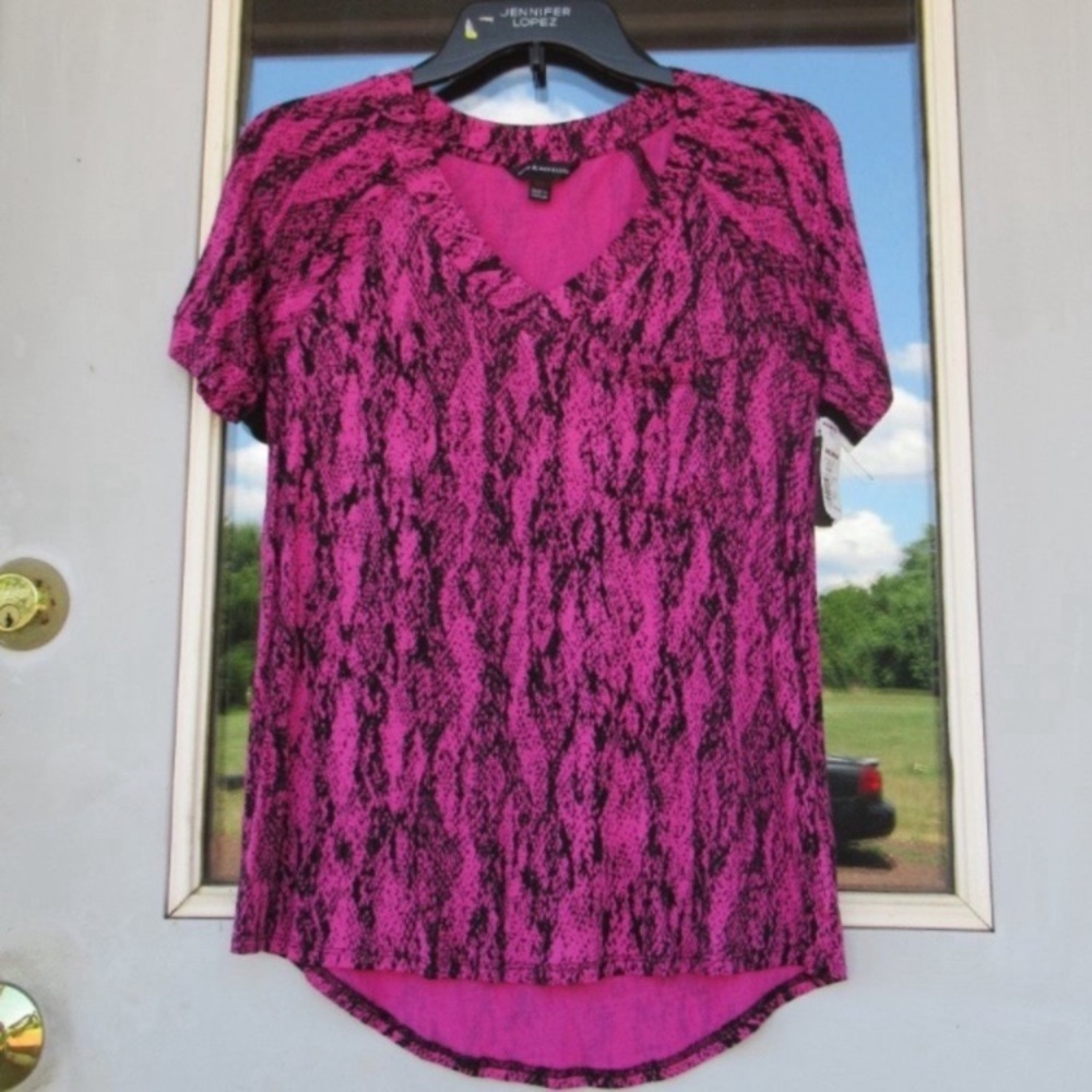 rock & republic top snake print pattern animal print casual retro XS